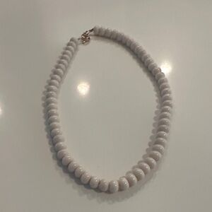 Elegant White Beaded Necklace